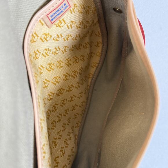 Vintage Dooney & Bourke Crossbody Bag Yellow Monogram DB Logo Canvas - Picture 8 of 9